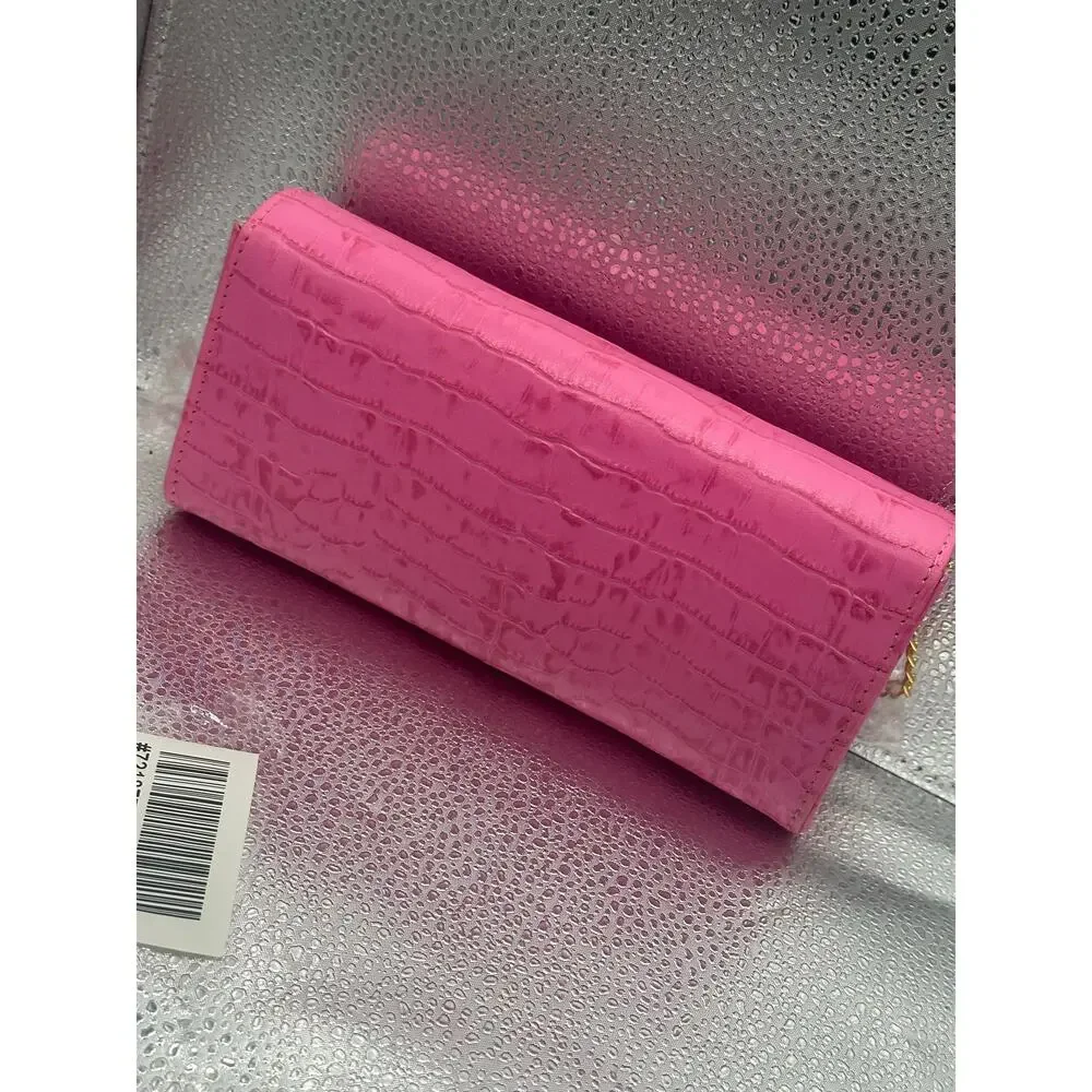 Samantha Thavasa Pink Croc-Embossed Chain Clutch | Sony PSP Official SCEI Collab
